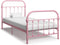 vidaXL - Bedframe - metaal - roze - 100x200 - cm