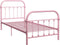 vidaXL - Bedframe - metaal - roze - 100x200 - cm