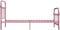 vidaXL - Bedframe - metaal - roze - 100x200 - cm
