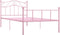 vidaXL - Bedframe - metaal - roze - 100x200 - cm