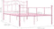vidaXL - Bedframe - metaal - roze - 120x200 - cm
