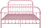 vidaXL - Bedframe - metaal - roze - 120x200 - cm