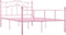 vidaXL - Bedframe - metaal - roze - 120x200 - cm