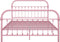 vidaXL - Bedframe - metaal - roze - 120x200 - cm