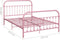 vidaXL - Bedframe - metaal - roze - 120x200 - cm