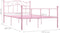 vidaXL - Bedframe - metaal - roze - 140x200 - cm