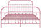 vidaXL - Bedframe - metaal - roze - 140x200 - cm