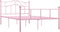 vidaXL - Bedframe - metaal - roze - 160x200 - cm
