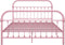vidaXL - Bedframe - metaal - roze - 160x200 - cm