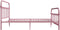 vidaXL - Bedframe - metaal - roze - 180x200 - cm
