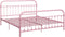 vidaXL - Bedframe - metaal - roze - 180x200 - cm