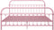 vidaXL - Bedframe - metaal - roze - 180x200 - cm