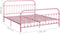 vidaXL - Bedframe - metaal - roze - 180x200 - cm