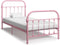 vidaXL - Bedframe - metaal - roze - 90x200 - cm