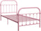 vidaXL - Bedframe - metaal - roze - 90x200 - cm