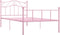 vidaXL - Bedframe - metaal - roze - 90x200 - cm