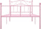 vidaXL - Bedframe - metaal - roze - 90x200 - cm