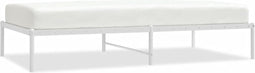 vidaXL - Bedframe - metaal - wit - 100x190 - cm