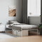 vidaXL - Bedframe - metaal - wit - 100x190 - cm
