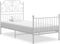 vidaXL - Bedframe - metaal - wit - 100x200 - cm