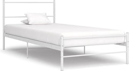 vidaXL - Bedframe - metaal - wit - 100x200 - cm
