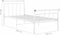 vidaXL - Bedframe - metaal - wit - 100x200 - cm