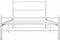 vidaXL - Bedframe - metaal - wit - 100x200 - cm
