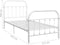 vidaXL - Bedframe - metaal - wit - 100x200 - cm