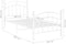 vidaXL - Bedframe - metaal - wit - 100x200 - cm