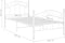vidaXL - Bedframe - metaal - wit - 100x200 - cm
