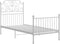 vidaXL - Bedframe - metaal - wit - 100x200 - cm