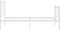 vidaXL - Bedframe - metaal - wit - 100x200 - cm