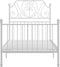 vidaXL - Bedframe - metaal - wit - 100x200 - cm
