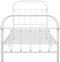 vidaXL - Bedframe - metaal - wit - 100x200 - cm