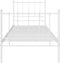 vidaXL - Bedframe - metaal - wit - 100x200 - cm
