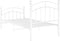 vidaXL - Bedframe - metaal - wit - 100x200 - cm