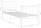 vidaXL - Bedframe - metaal - wit - 100x200 - cm
