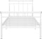 vidaXL - Bedframe - metaal - wit - 100x200 - cm