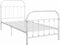 vidaXL - Bedframe - metaal - wit - 100x200 - cm