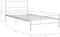 vidaXL - Bedframe - metaal - wit - 100x200 - cm