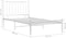 vidaXL - Bedframe - metaal - wit - 100x200 - cm