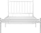 vidaXL - Bedframe - metaal - wit - 100x200 - cm
