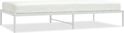 vidaXL - Bedframe - metaal - wit - 107x203 - cm
