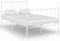 vidaXL - Bedframe - metaal - wit - 120x200 - cm