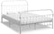 vidaXL - Bedframe - metaal - wit - 120x200 - cm