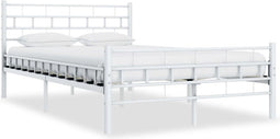 vidaXL - Bedframe - metaal - wit - 120x200 - cm