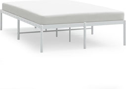 vidaXL - Bedframe - metaal - wit - 120x200 - cm