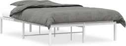 vidaXL - Bedframe - metaal - wit - 120x200 - cm