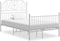 vidaXL - Bedframe - metaal - wit - 120x200 - cm