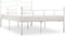 vidaXL - Bedframe - metaal - wit - 120x200 - cm